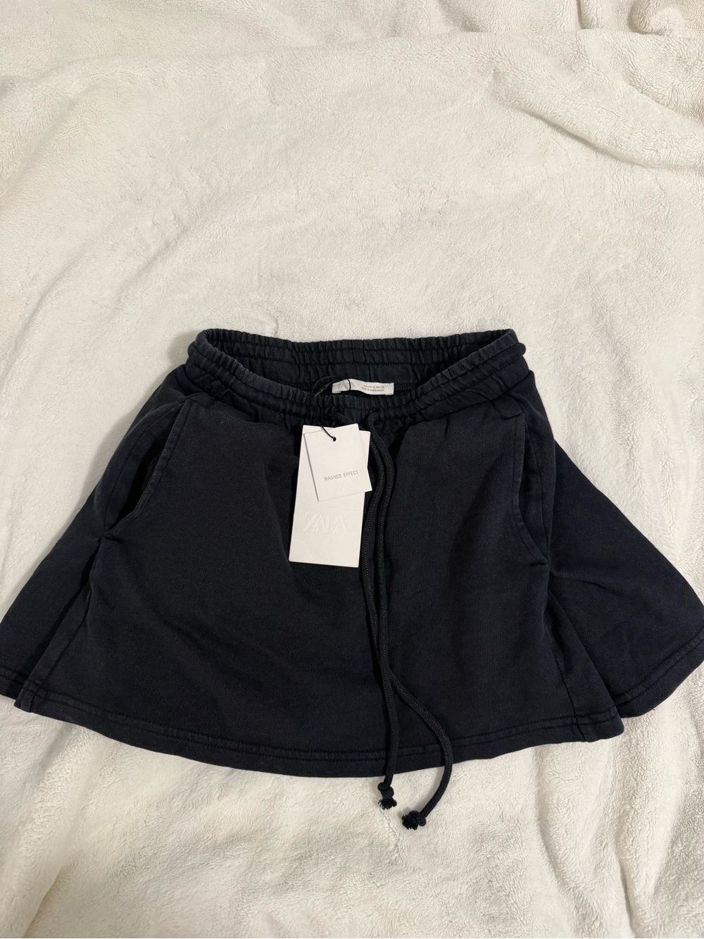 Zara Black Drawstring Skirt